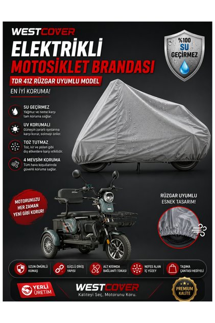 Arora Tdr41-Z Wind Electric 3 Wheel Moped Protection Cover Tarpaulin Luxury Quality