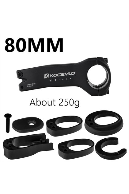 80mm Kocevlo Bike Stem internal cable Bicycle Stem 28.6-31.8mm Aluminum Stem with Spacer Road Handle