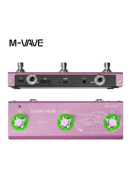 TANK MINI M-VAVE Tank Mini Multic Effect Guitar/ Bass Pedal Support IR and OTG Recording Built-in Ca