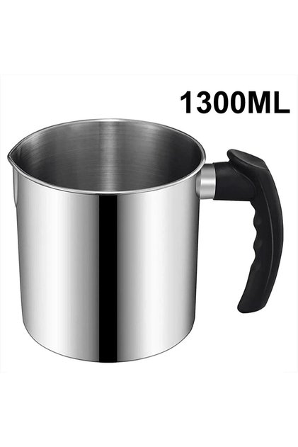 1300ml 1.3-Liter Candle-Making Pouring Pan, 44-Ounce Wide-Mouth Large-Diameter Wax Melting Pan, Heat