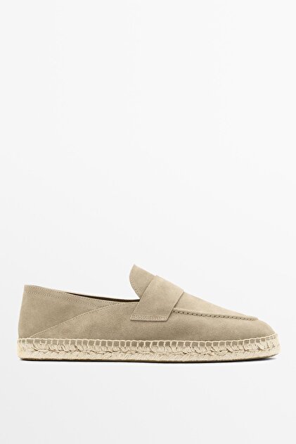 Süet deri espadril