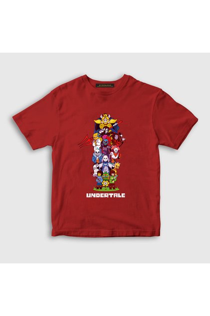 Unisex Kids Red All Undertale T-shirt 31650tt