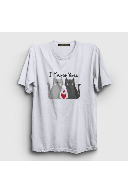 Unisex White I Meow You Cat Lover T-Shirt 458690Tt