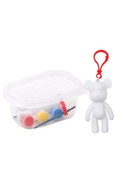 Random 6 pcs 6 PCS Colored Pasting Artistic Graffiti DIY Coloring Plaster Dolls MoMo Bear Handmade S