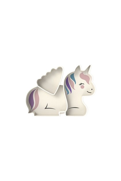 FARFURIE COMPARTIMENTATA DIN SILICON CU VENTUZA, LUXE, UNICORN