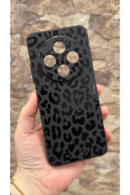 Redmi 14C Compatible Leopard Patterned Silicone Shock-Absorbing Classic Protective Rubber Case