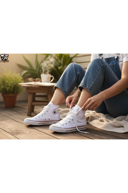 Unisex Kız Erkek Uzun BEZ SNEAKER Bağcıklı Kanvas Keten Sneaker Spor Ayakkabı