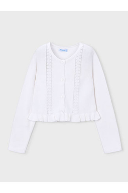 Girl's Guipure Lace Knitted Cardigan 3383