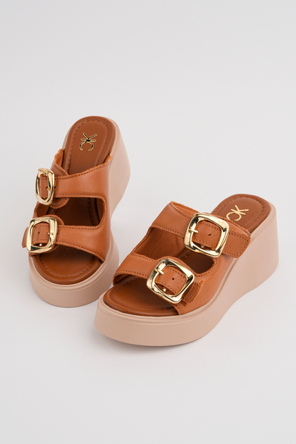 Kcl-Dl40 Filled Sole Double Belted Slippers