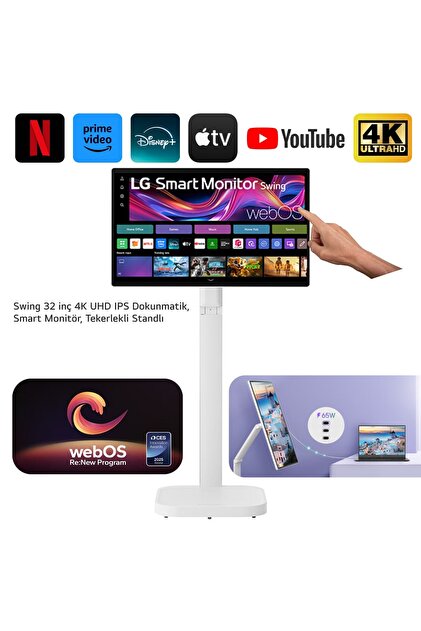LG Stanbyme 2 - 27 Inç, Dokunmatik, Döndürülebilir, Tekerlekli