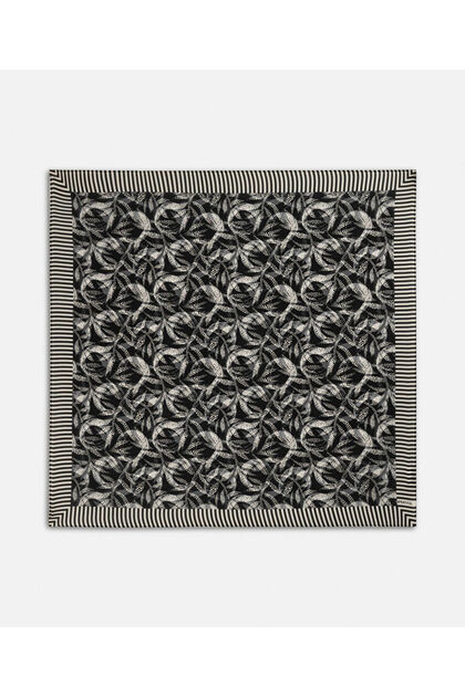 Patterned Silk Blend Scarf