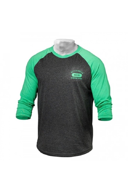 Men's Baseball Tee, green/antracite melange