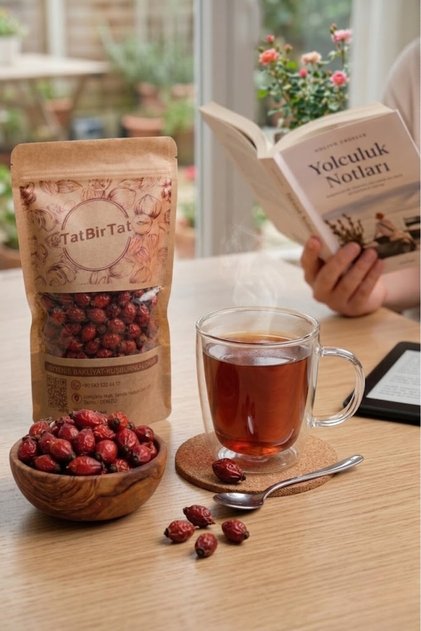TatBirTat - Kurutulmuş Bütün Kuşburnu 100 g - Doğal ve Yüksek C Vitaminli