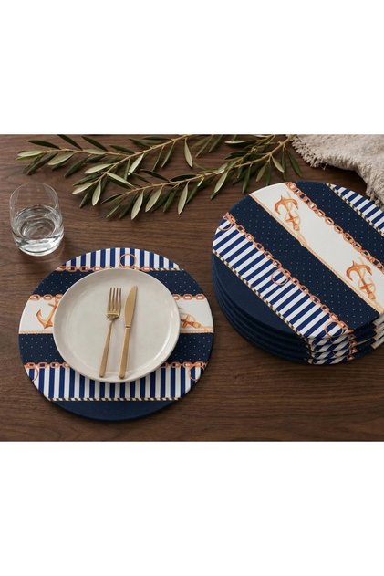 American Service, Marine Pattern Digital Printed Supla (6 Pieces)