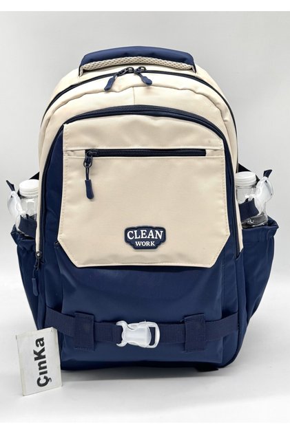Unisex Satin Water-Resistant Fabric Multi-Compartment Middle School High School School Backpack and Travel Bag