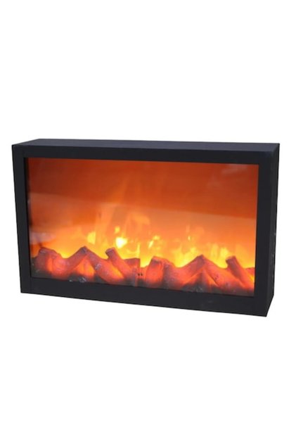 Mini Șemineu Electric Decorativ cu LED, Efect de Flacără Realist, 41cm
