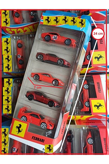 OYUNCAKSAHİLİ Ferrari Metal 5li Set 206GT SF90 365 GTB CILINDRI12