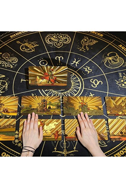 Galaksi Dükkanı Gold Foil Panoramic Tarot Destesi/Yaldızlı, Su