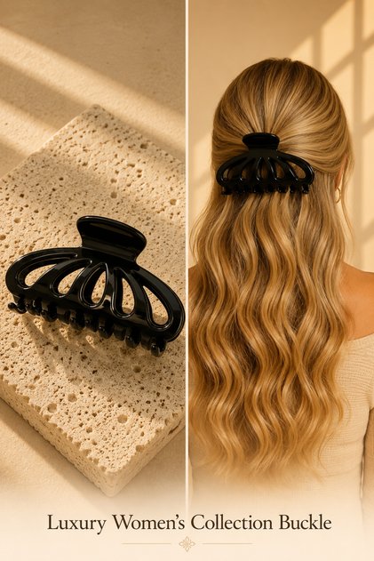 Luxury Black Hair Clip - Women's Luxury Hair Accessory