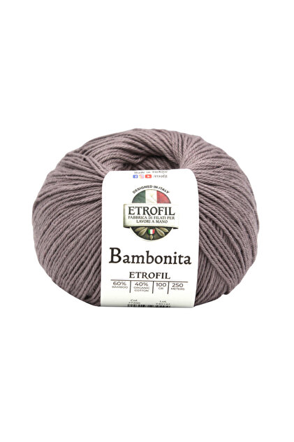 Bambonita Knitting Yarn Smoky Lilac 60% Bamboo 40% Organic Cotton 100g 250m (77200)