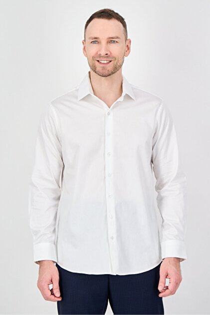 Chaps Men Regular Fit Fit Solid Long Sleeve Dress Shirt, White- Trendyol Chaps Men Regular Fit Fit Solid Long Sleeve Dress Shirt, White- Trendyol