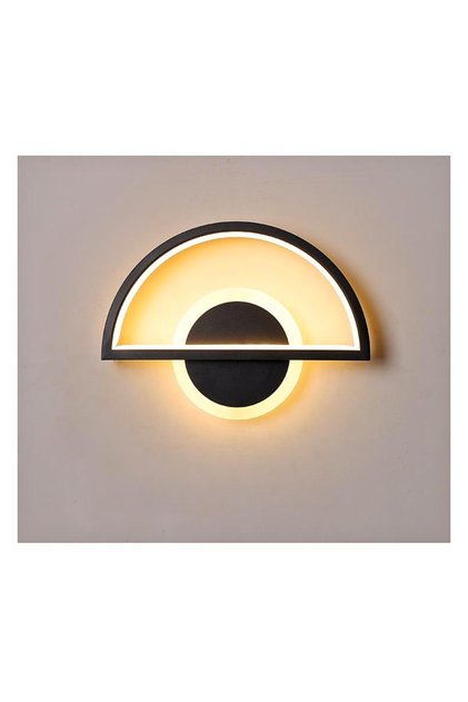 Черен LED стенен аплик 34 W, 3 вида осветление