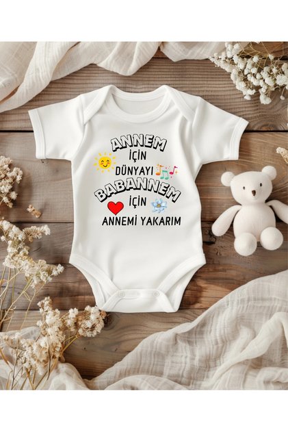Grandmother Written Baby Bodysuit 100% Cotton 16