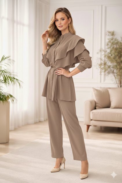 Volan Detailed Extra Casual Double Set