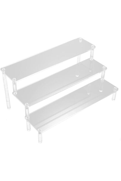 Acrylic Jewelry Display Rack 3 Tier 20 x 21 x 15 cm Clear Multi Layer Stand