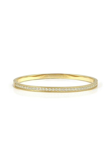 Pretty Bangles Gold Paslanmaz Çelik Bileklik – Orta Boy Beyaz Zirkon Taşlı GOLD