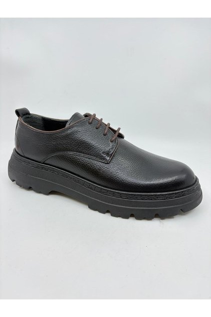 Black Floter Men's Leather Shoes