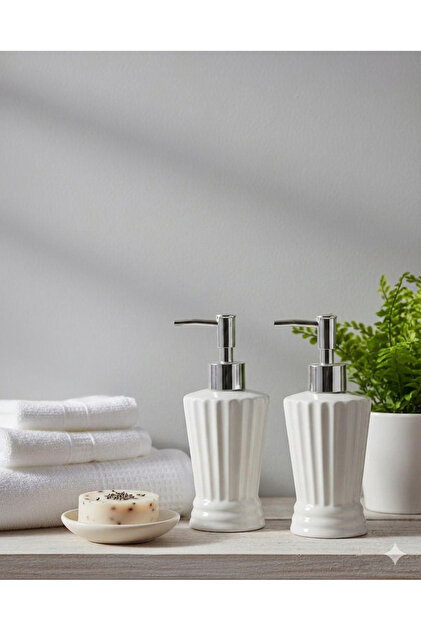 2 Porcelain Liquid Soap Dispensers