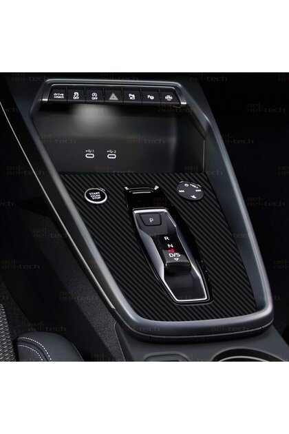 Audi A3 Compatible Gear Shift Surround 5D Carbon Look Tpu Protection 2025-2026