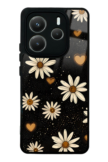 Xiaomi Redmi Note 14 5g Midnight Daisies Design Glossy Phone Case