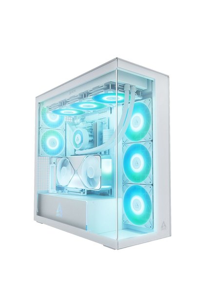 Xtender Vert.GPU White Tinted Glass ACPCC00017A E-ATX RGB Mirror Tempered Glass 5 Fan Beyaz Gaming Kasa