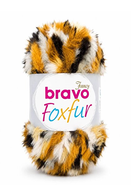 Foxfur Fancy Long Fur Plush Knitting Yarn 100 Gr 50 Meters (Color No: 42)