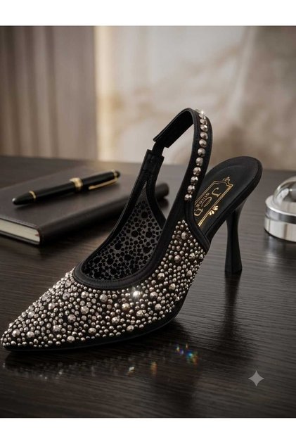 3838 Women's Cinderella Open Back Evening Dress Shoes
