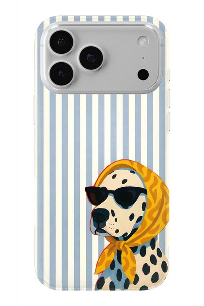 iPhone 17 Pro Max Uyumlu Dalmaçyalı Köpek Desenli Şeffaf Telefon Kılıfı