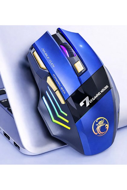 Kablosuz RGB Oyuncu Mouse – 3200 DPI, Şarjlı, Ergonomik 2.4GHz Wireless Gaming Mouse | GW-X7