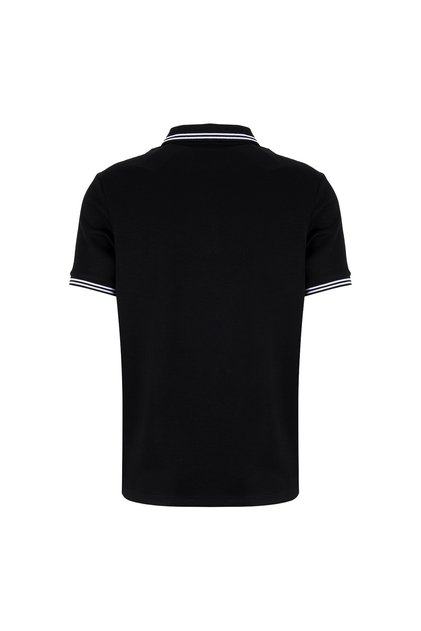 Black Men's Slim Fit Polo T-Shirt