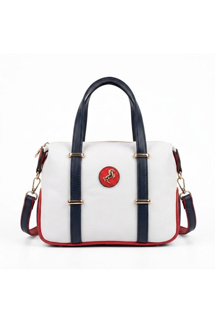 Women's Multi-Section Adjustable Long Strap Medium Size Hand and Shoulder Bag (Size 29X20 cm)
