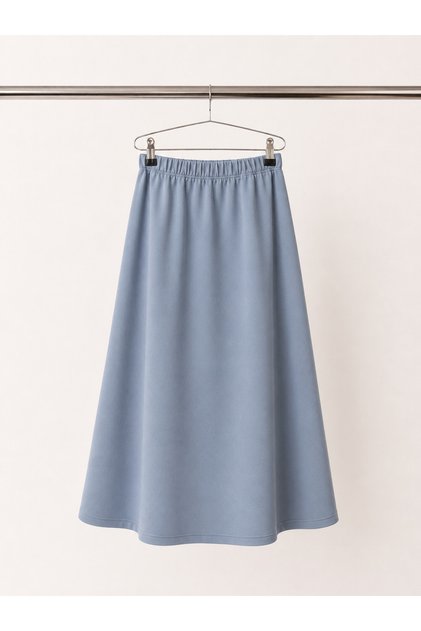 Girl's Light Blue 2 Thread Maxi Flared Skirt 10-15