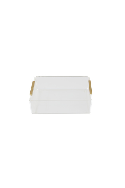 Brass Flat Handle Plexy Organizer Towel Holder