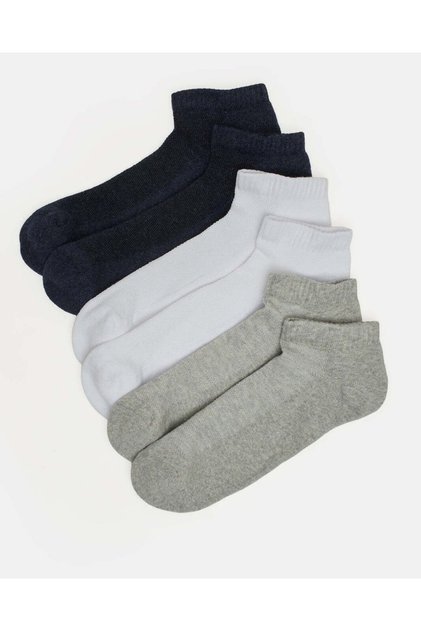 Men Assorted Ankle Length Half Terry Socks 3 Piece Set