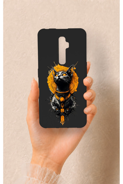 Oppo Reno 2Z Compatible Egyptian Cat God Patterned Silicone Case
