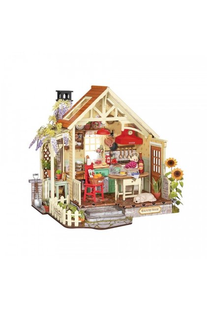 Puzzle 3D, Mini Casă Bucătărie de Fermă în Soare, RoLife, 438 piese
