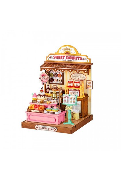 Puzzle 3D, Mini Casă Magazinul de Gogoși al lui Sweetie, RoLife, 141 piese