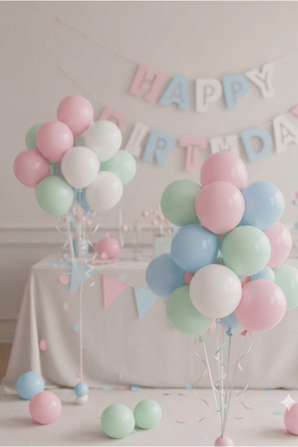 Pastel Macaron Balloon Set 20Pcs 11 Inch Pink Macaron Blue Macaron Green White Birthday Baby Shower Party Decoration Balloons Decor