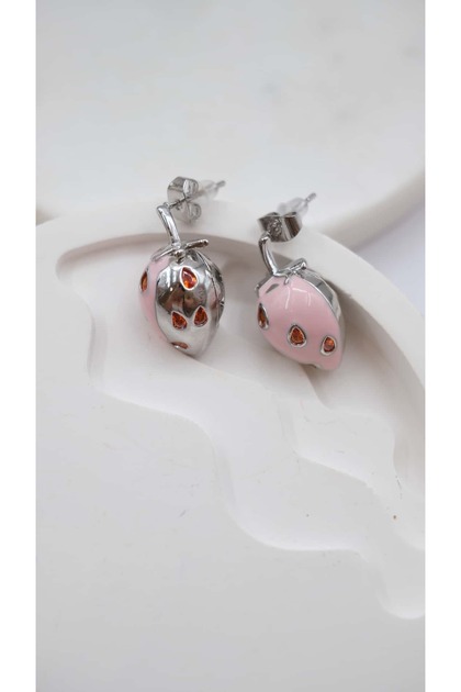 Colorful Enamel Strawberry Earrings