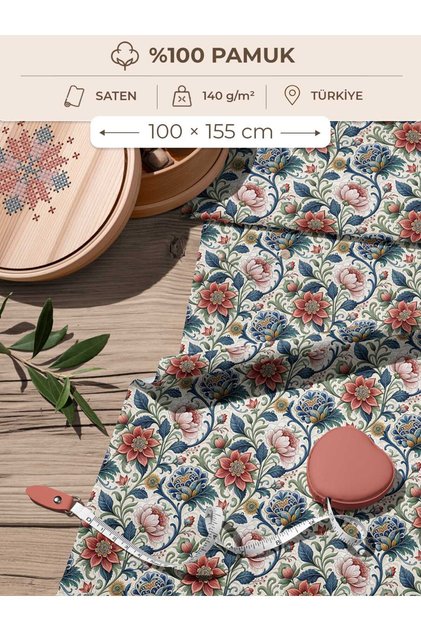 100% Cotton Satin Fabric 100X155 cm Digital Printed for Sewing Patchwork Hobby and Handicrafts